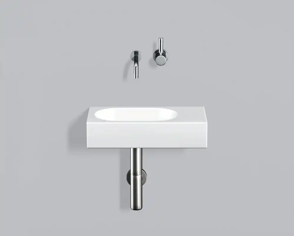 Alape WT.XXS450.L Umywalka wisząca 45x23,6x10 cm lewa bez otworu na baterię biała 4296000000