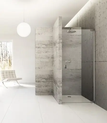 Huppe Studio Berlin Pure Drzwi skrzydłowe bezramowe do wnęki Mocowanie lewe na wymiar chrom mat Szkło przezroczyste BR0009E321