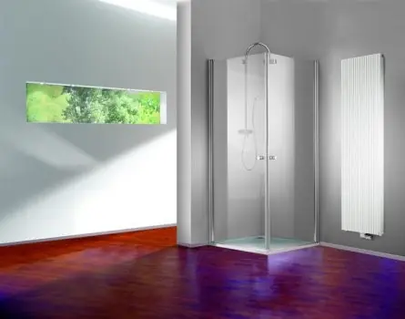 Huppe 501 Design Pure Drzwi prysznicowe skrzydłowe - 80/200 chrom eloxal Szkło przezroczyste Anti-Plaque 510604.092.322
