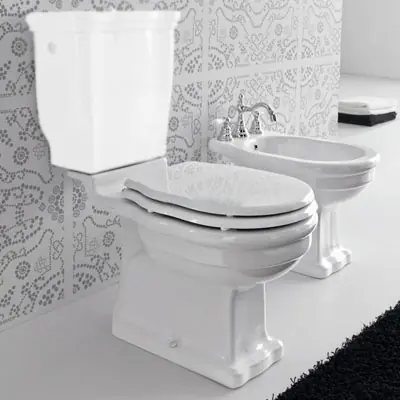 Hidra Ellade Toaleta WC stojąca kompaktowa z kołnierzem biała D12.001