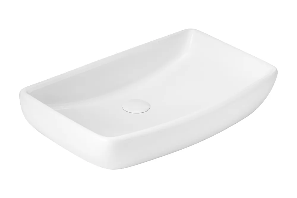 UpTrend Charlie Umywalka nablatowa 60x38,5 cm biały połysk TR4959B