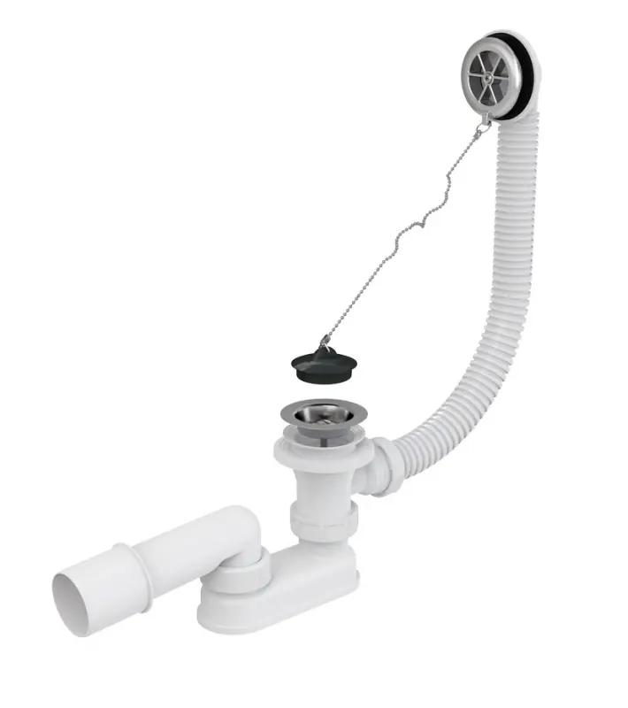 Alcaplast Syfon wannowy 57 cm chrom A501