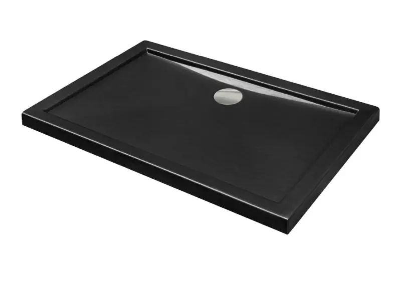Besco Alpina SlimLine Stone Effect New Brodzik prostokątny 120x80 cm czarny BAA-128-PCN