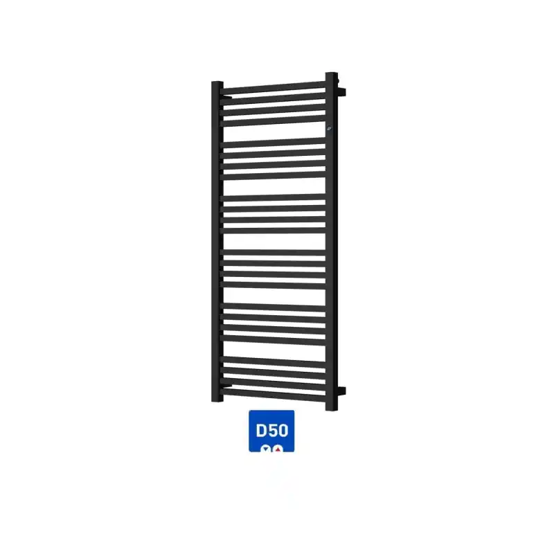 Instal Projekt Stick D50 grzejnik 50x148 cm podłączenie dolne środkowe czarny mat STI-50/150D50C31