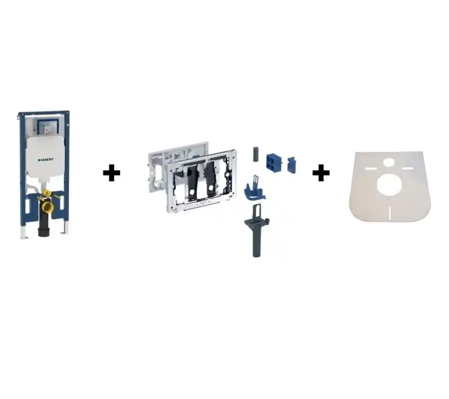 Geberit Duofix Slim (8 cm) Zestaw stelaż podtynkowy wąski do WC H114 Sigma + kostkarka + mata 111.796.00.1+115.063.21.1+LEMATA