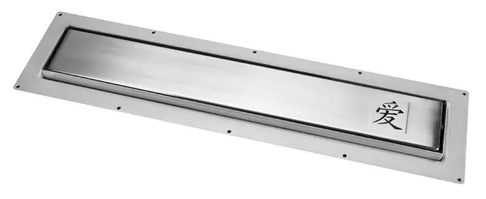 McAlpine Odpływ liniowy 80 cm wzór Love chrom CD800-BLOV-NT