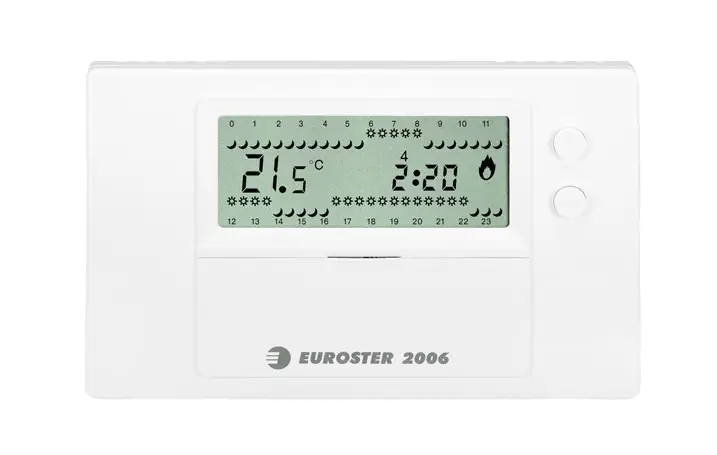 Euroster Regulator temperatury ogrzewania podłogowego biały E2006