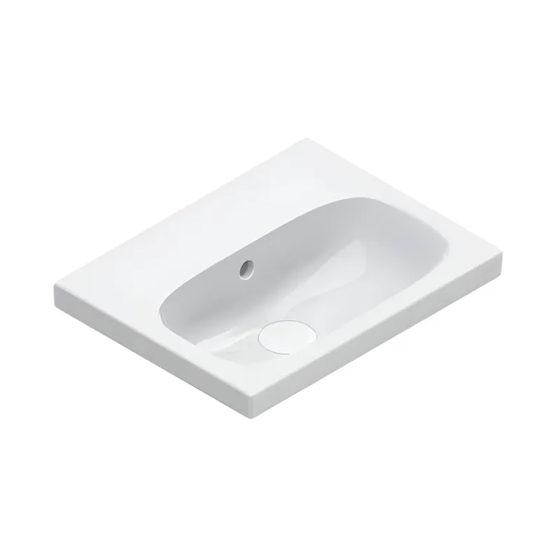 Catalano Alvea Umywalka wisząca lub meblowa 45x35 cm bez otworu na baterię biały połysk 0620450001