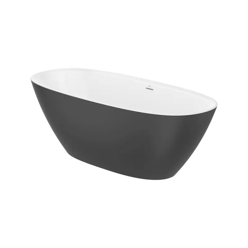 Roca Ariane Wanna wolnostojąca 180x80 cm czarny mat z zewnątrz / biały połysk wewnątrz A2486690K0