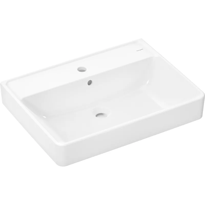 Hansgrohe Xanuia Q Umywalka wisząca 65 x 48 cm z otworem na baterię z przelewem Biały 60134450