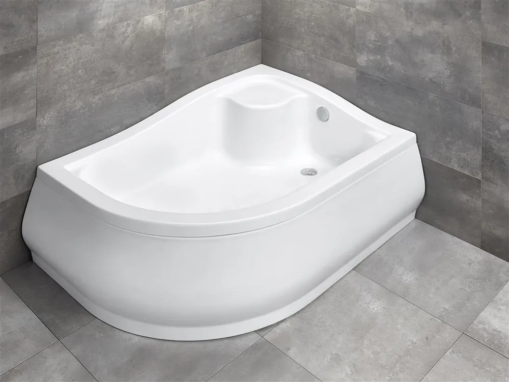 Radaway Korfu E Compact Brodzik półokrągły 120x90 cm wersja lewa biały 4E91240-03L