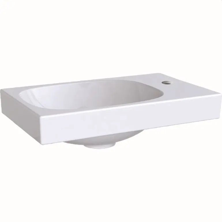 Geberit Acanto Umywalka wisząca lub meblowa mała 45x25 cm z otworem na baterię biała 500.635.01.2
