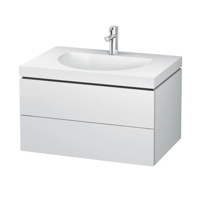 Duravit L-Cube C-bonded Umywalka meblowa z szafką 80x54x50 cm wisząca biały mat LC6905O1818