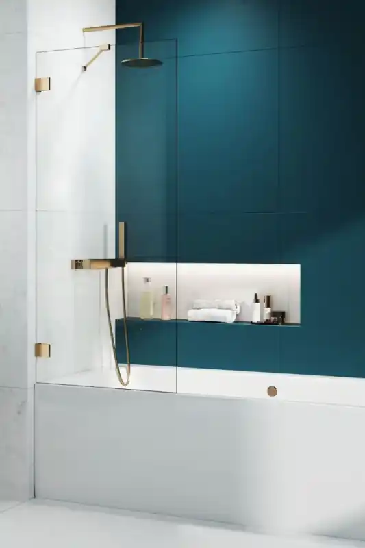 Radaway Essenza Pro Gold PNJ II Parawan jednoczęściowy 70x150 cm profile złote szkło przezroczyste 10101070-09-01