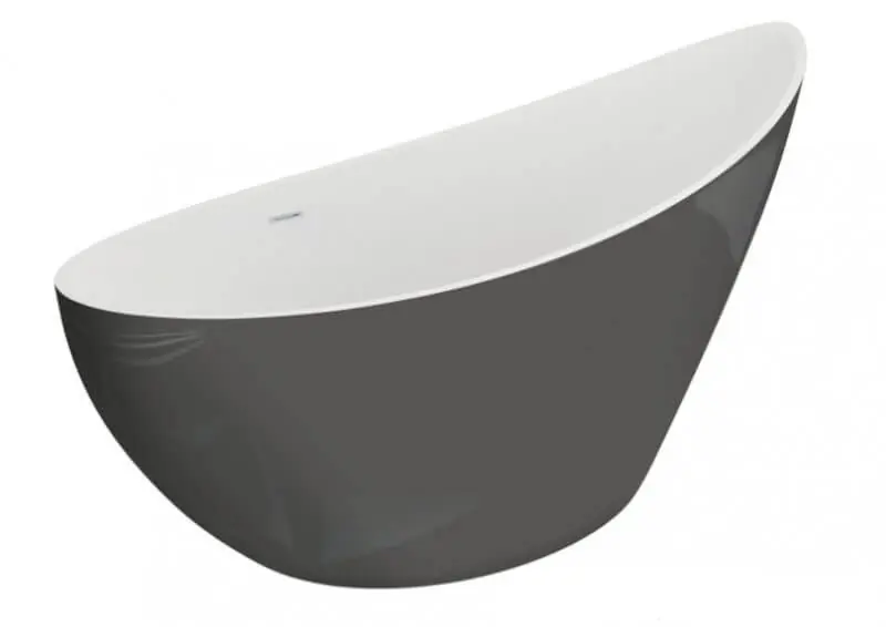 Polimat Zoe Wanna wolnostojąca 180x80 cm grafit 00409