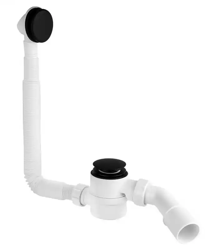 McAlpine Syfon wannowy klik-klak biały/czarny HC2600CLMB