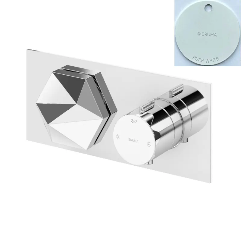Bruma Utopia Bateria termostatyczna podtynkowa 2-drożna Pure White 1836221PW