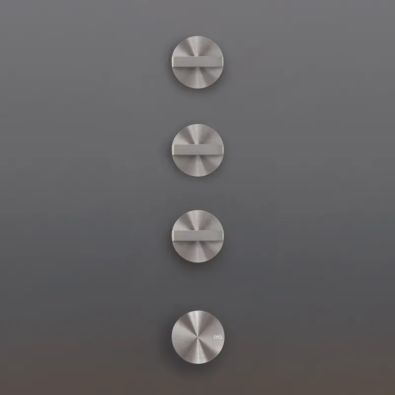 CEA BAR Bateria prysznicowa ścienna termostatyczna z 3 zaworami odcinającymi element zewnętrzny Satin Stainless Steel BAR74S