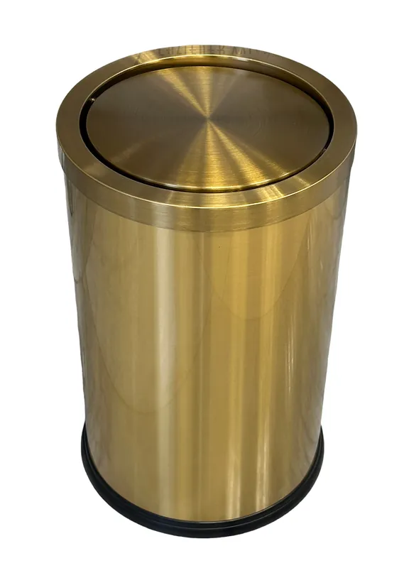 Galatea Design – kosz łazienkowy 9 l, złoto szczotkowane, GD9LBRG