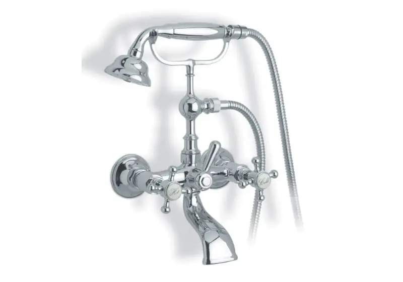 Gentry Home Antique Bateria wannowa ścienna ze słuchawką prysznicową Chrom 8260
