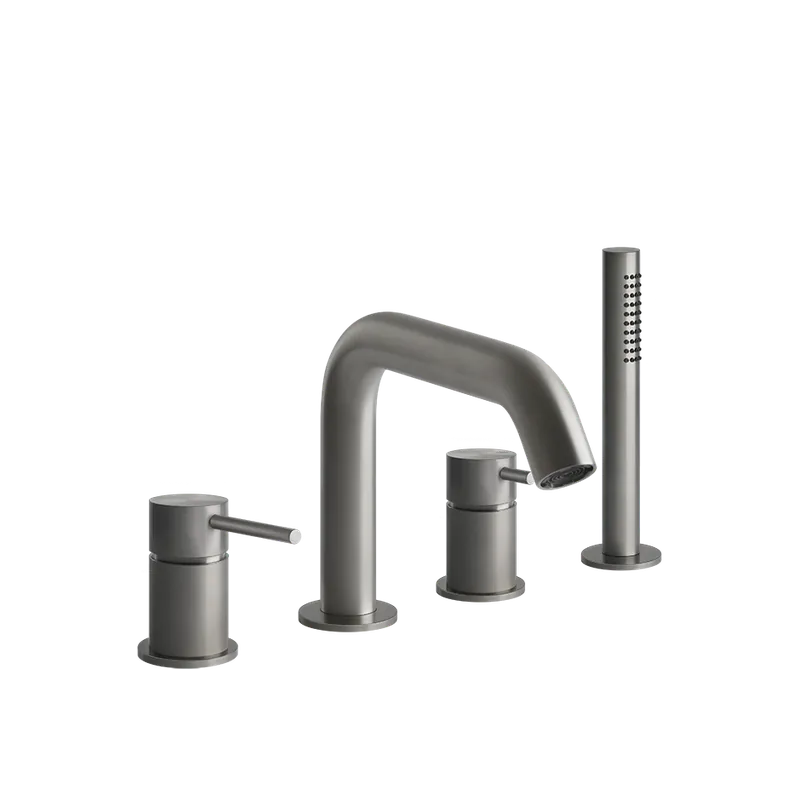 Gessi 316 Bateria wannowa 4-otworowa steel brushed 54037.239