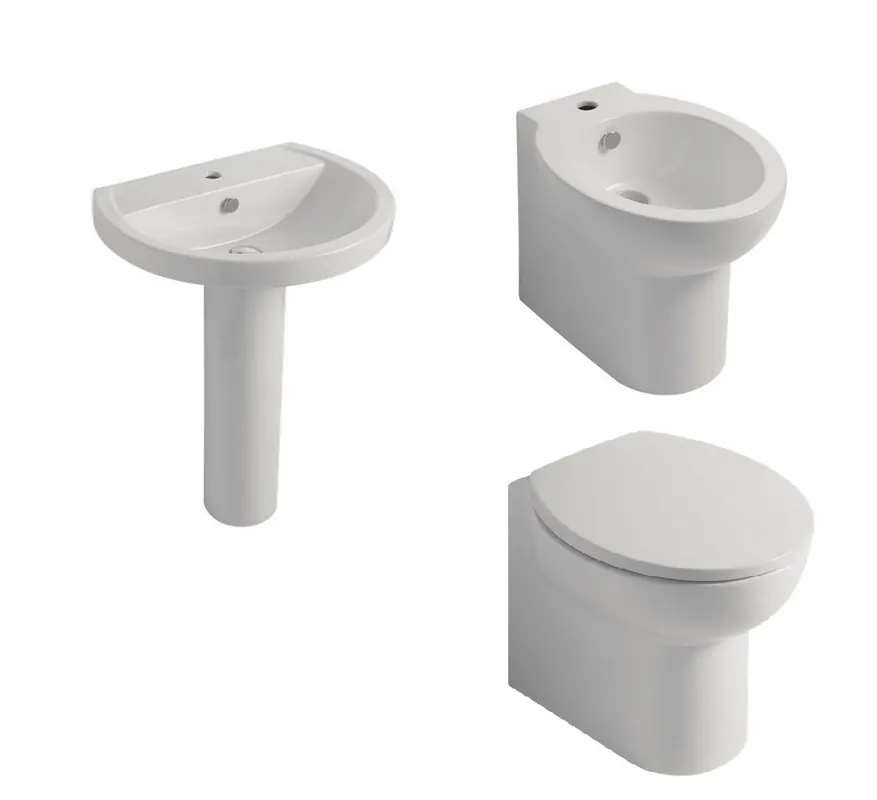Kerasan Bit Zestaw umywalka 62x49 + postument + bidet stojący + miska stojąca + deska 444001+447001+442001+441601+448801 WIETRZENIE MAGAZYNÓW !!! (K)
