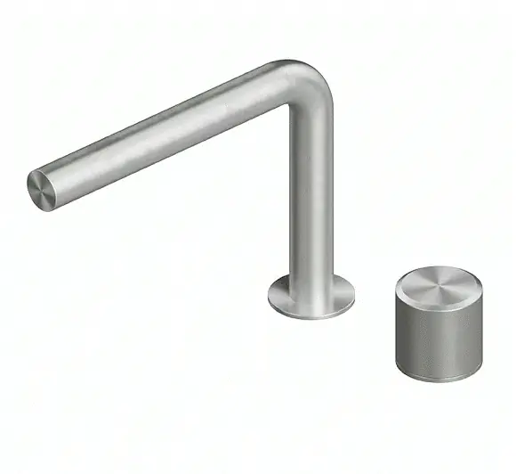 QuadroDesign Stereo Bateria umywalkowa brushed stainless steel 1607AS