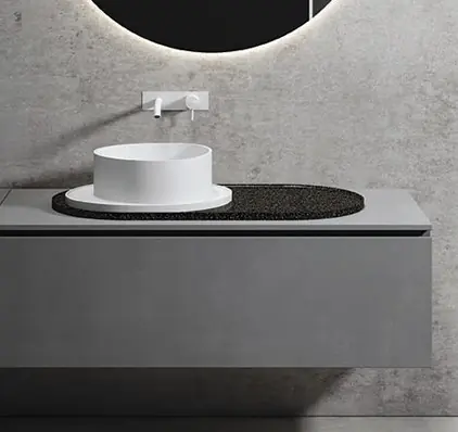 Relax Design 0202 Umywalka stawiana 90x45 z tacką i korkiem white matt/black golden matt 0202INLX01MATTBLACKGOLDEN