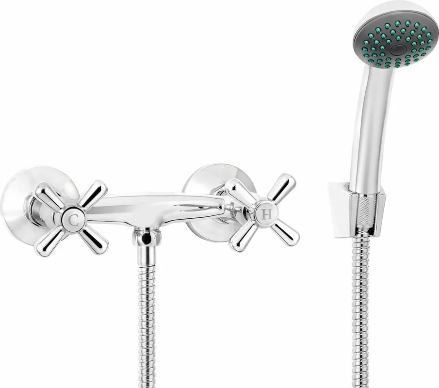Symetrio bateria prysznicowa ścienna chrom BOS_041D